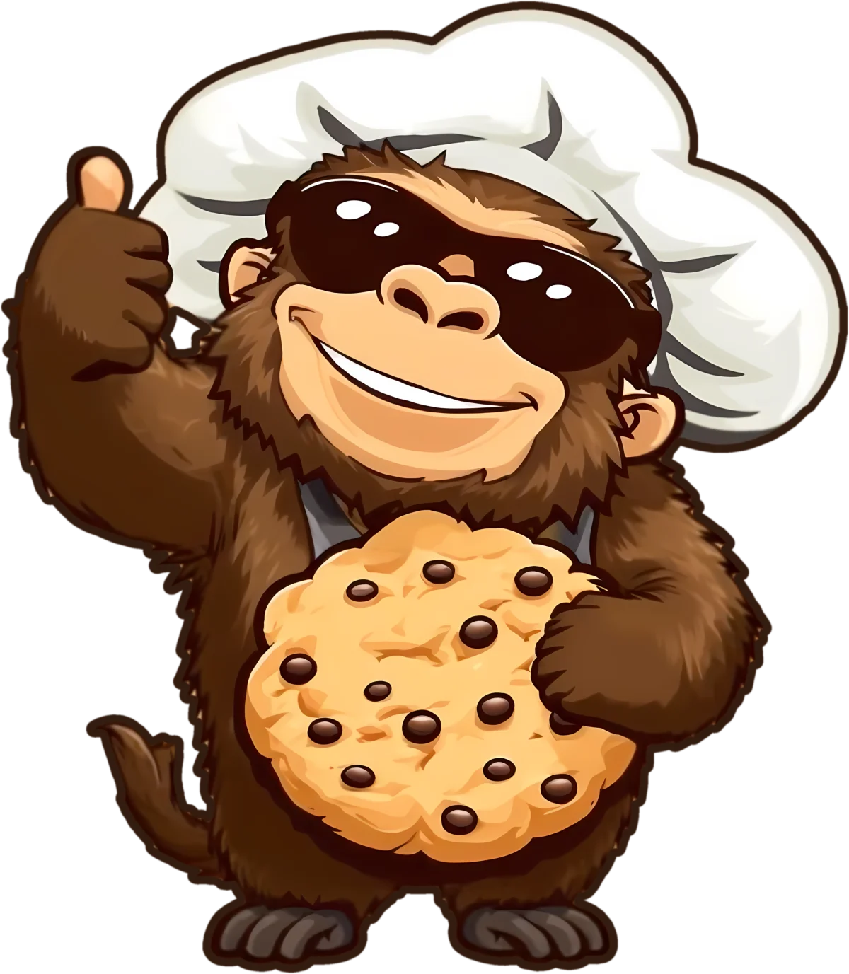 Chewy, the Cookie Wookie mascot, giving a thumbs up